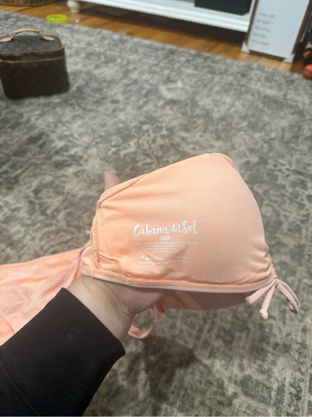 NWT Cabana del Sol Blush Pink Bikini Set Size Large